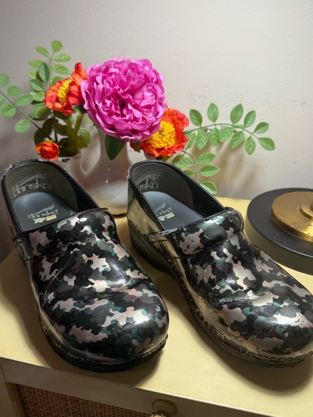 Dansko Women's Clog - Black and Green Camo